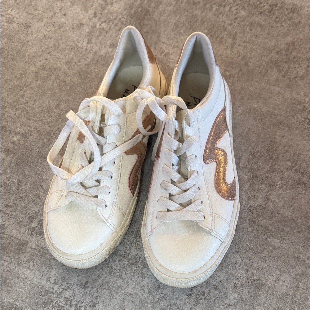 Blowfish White and Rose Gold Sneakers